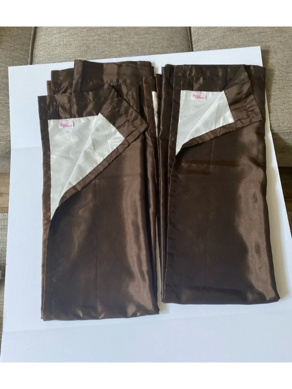 Better Homes & Gardens 2 Dark Brown Curtain Panels Rod Pocket 54” x 64”